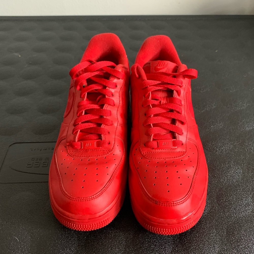 Mens red Air Force 1s size 8